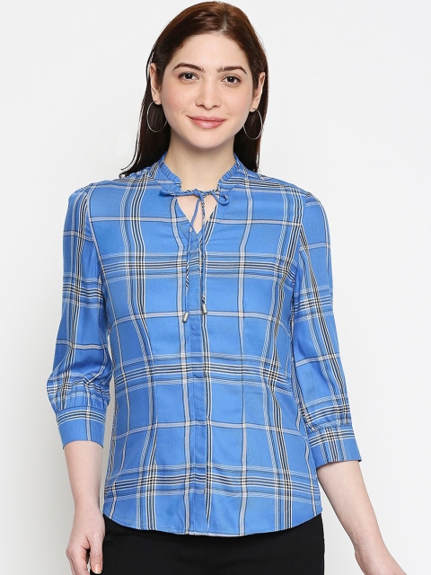 

Kraus Jeans Women Blue Checked Top