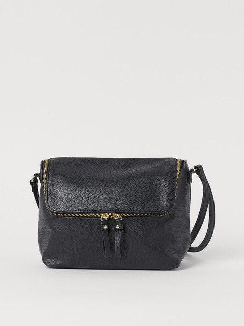 

H&M Women Black Solid Shoulder Bag