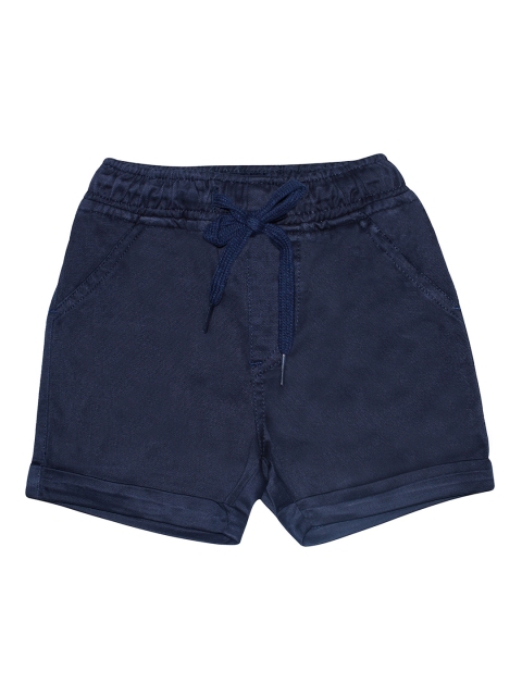 

KiddoPanti Boys Navy Blue Solid Regular Fit Regular Shorts