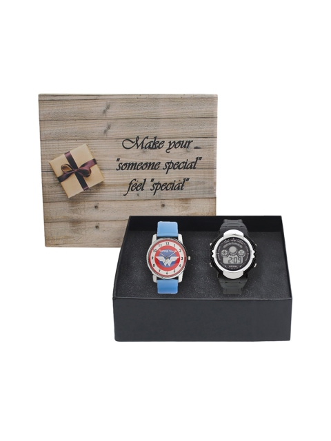 

Fantasy World Kids Set Of 2 Analogue and Digital Watch 123-008-SBL-YS-02, Red