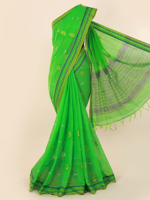 

Pothys Green Woven Design Pure Cotton Saree