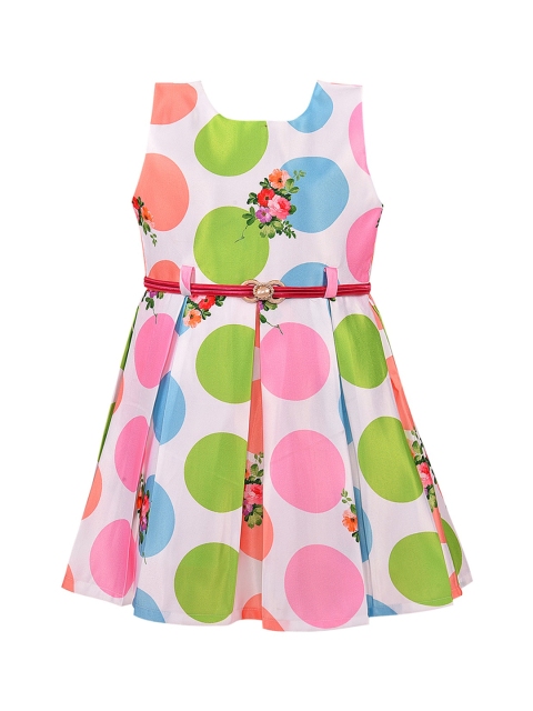 

Wish Karo Girls Green Printed A-Line Dress