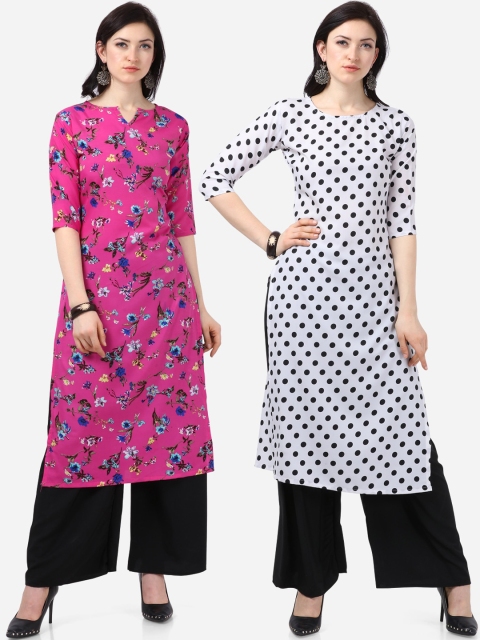 

Florence Women Pack Of 2 Printed Straight Kurta, Multi