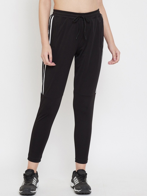 

Crease & Clips Women Black Solid Track Pants