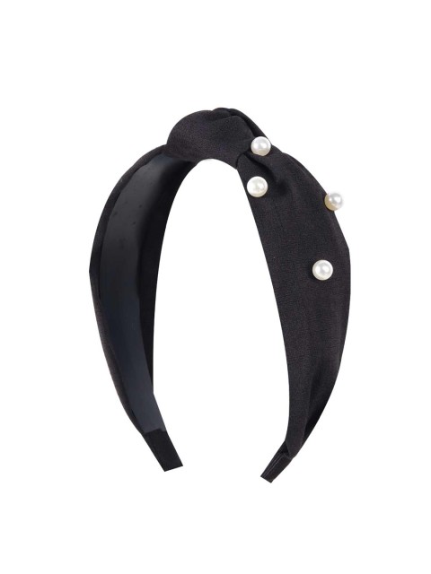

BuckleUp Black & White Embellished Hairband