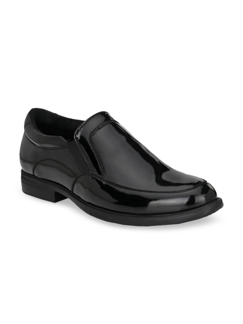 

Delize Men Black Solid Formal Slip-Ons