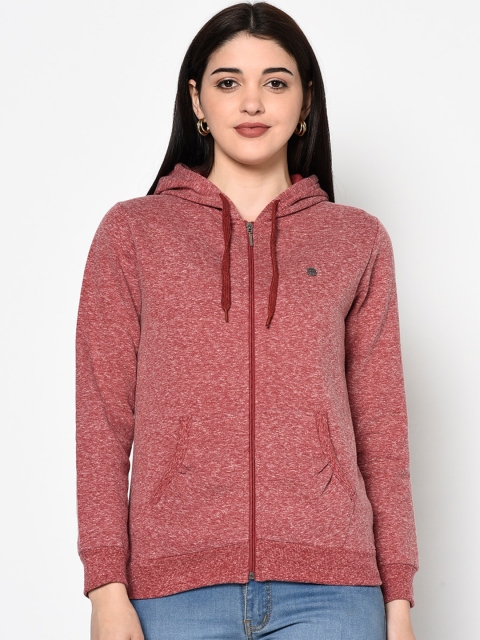 

Miss Grace Women Red Self Design Sweatshirt
