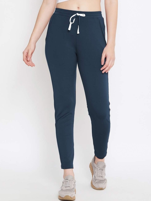 

Crease & Clips Women Navy Blue Solid Track Pants