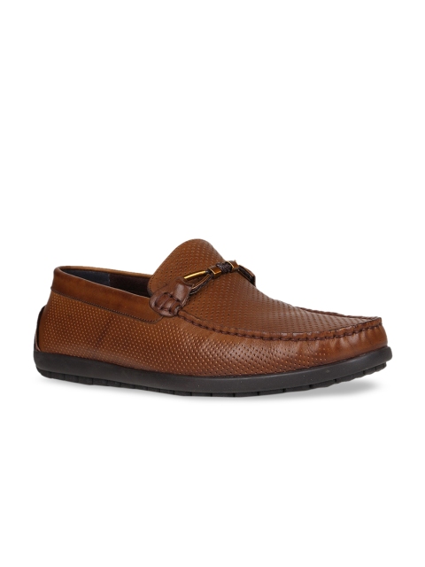 

Regal Men Brown Textured Leather Loafers