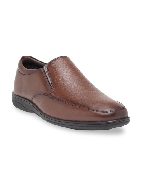 

Teakwood Leathers Men Tan Brown Solid Formal Slip-Ons