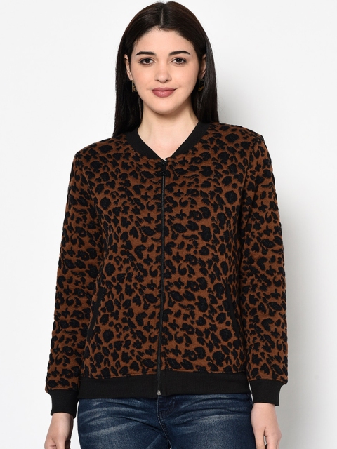 

Miss Grace Women Brown Printed Sweatshirt