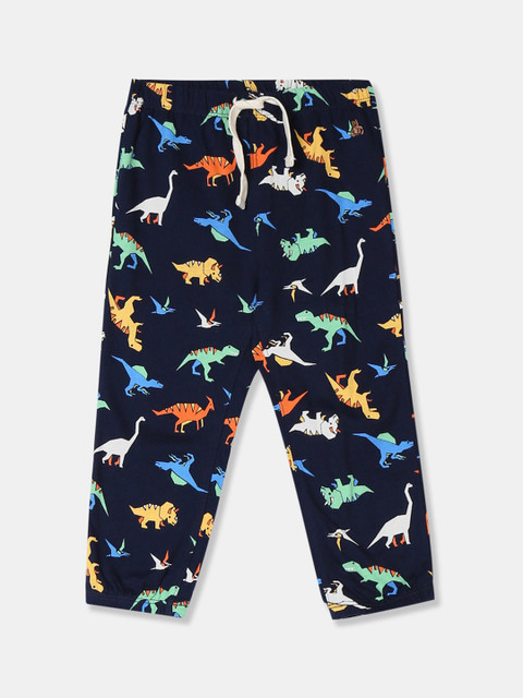 

GAP Infant Boys Navy Blue Allover Dino Print Joggers