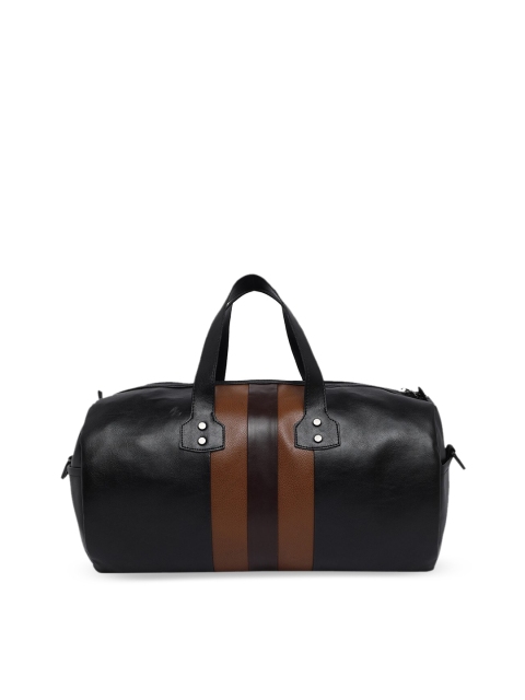 

GEPACK Men Black & Brown Solid Medium Duffel Bag
