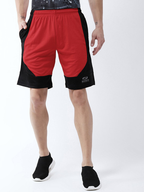

Masch Sports Men Red Colourblocked Regular Fit Sports Shorts