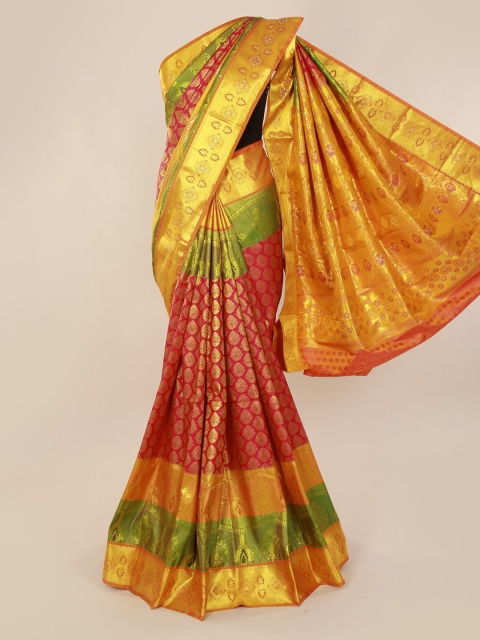 

Pothys Pink Pure Silk Woven Design Kanjeevaram Saree