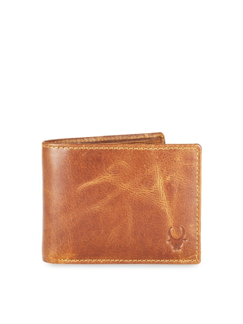 

WildHorn Men Brown Solid RFID Genuine Leather Two Fold Wallet