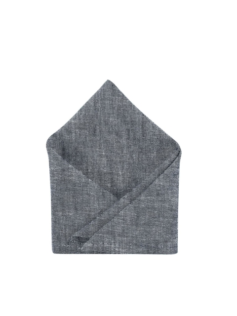 

Blacksmith Men Grey Self Design Sustainable Pocket Square