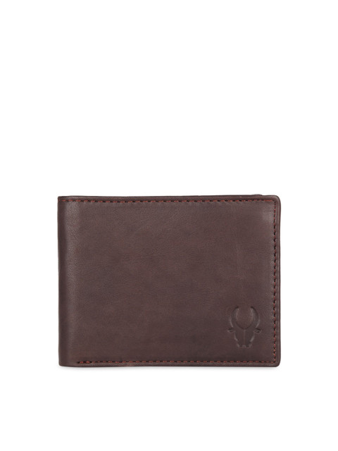 

WildHorn Men Brown Solid Two Fold Wallet