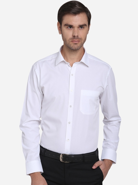 

Greenfibre Men White Regular Fit Solid Casual Shirt