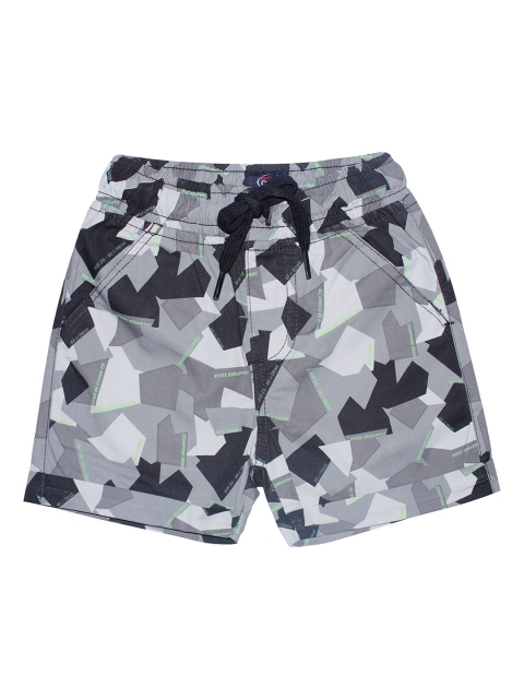 

KiddoPanti Boys Grey Printed Regular Fit Regular Shorts