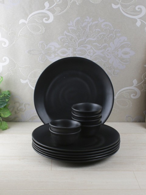 

Servewell Black Melamine 12 Pcs Dinner Set