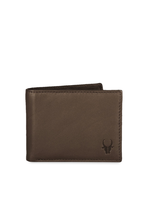 

WildHorn Men Brown Solid Two Fold Wallet