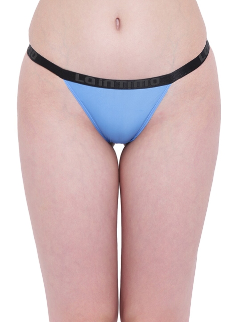 

La Intimo Women Black & Blue Solid Sheer Bikini Briefs LITMBREF46144844