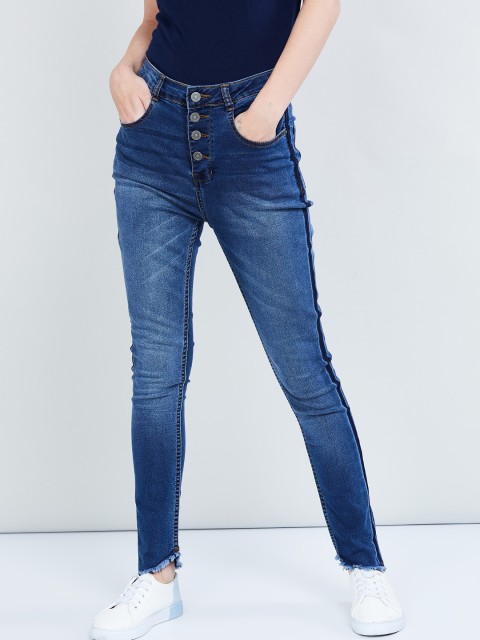 

max Women Blue Skinny Fit Jeans