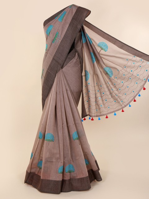 

Pothys Brown Woven Design Pure Cotton Saree