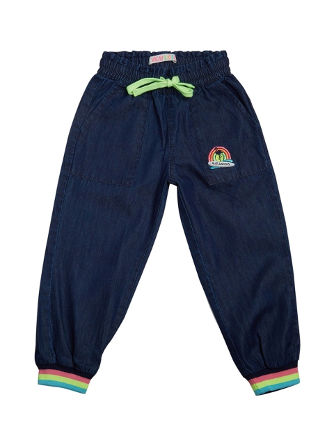 

VITAMINS Girls Blue Regular Fit Solid Joggers