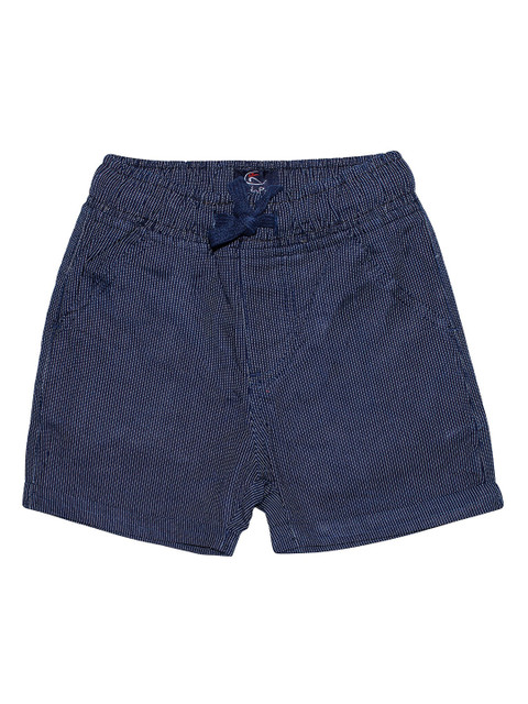 

KiddoPanti Boys Navy Blue Solid Regular Fit Regular Shorts