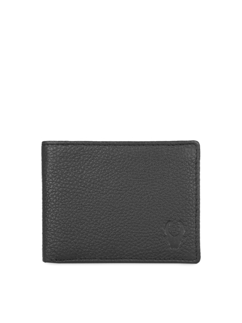 

WildHorn Men Charcoal Textured Two Fold Wallet