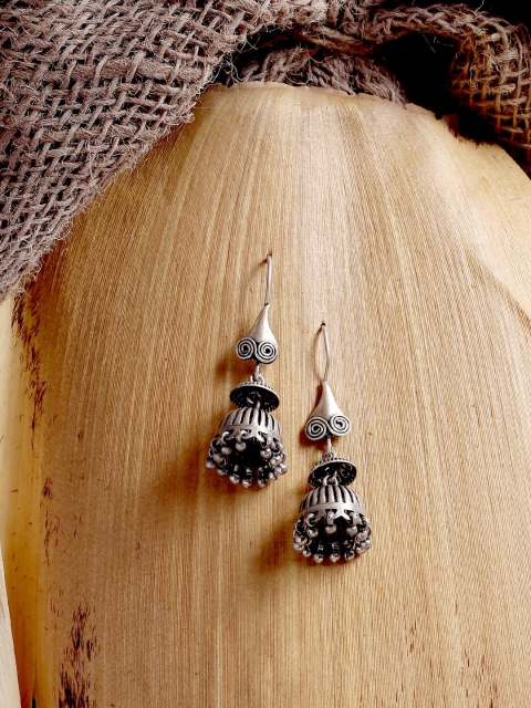 

ADORN by Nikita Ladiwala 92.5 Sterling Silver Dome Shaped Jhumkas