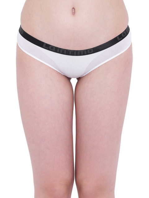

La Intimo Women White & Black Solid Sheer Bikini Briefs LIFPBS02WE0
