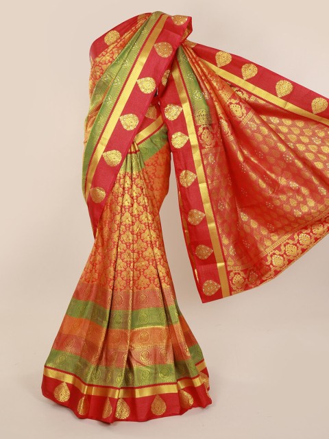

Pothys Red Pure Silk Woven Design Kanjeevaram Saree