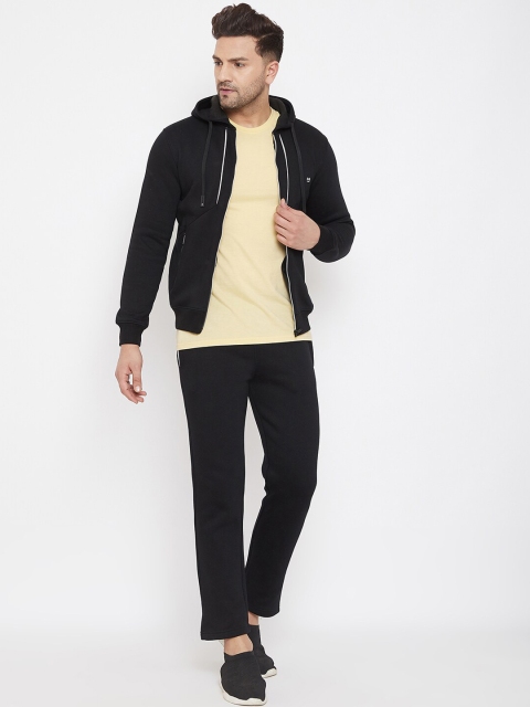 

Okane Men Black Solid Hooded Tracksuit