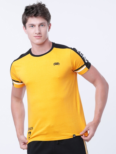 

Ecko Unltd Men Yellow Solid Round Neck T-shirt