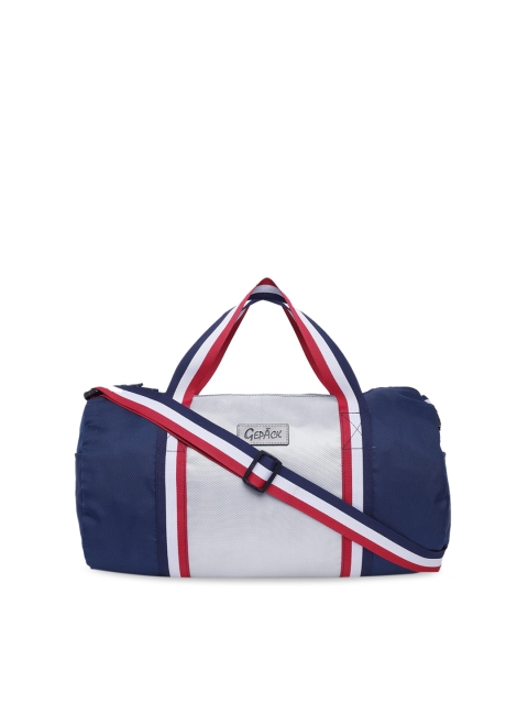 

GEPACK Men Navy Blue & Grey Colourblocked Medium Duffel Bag