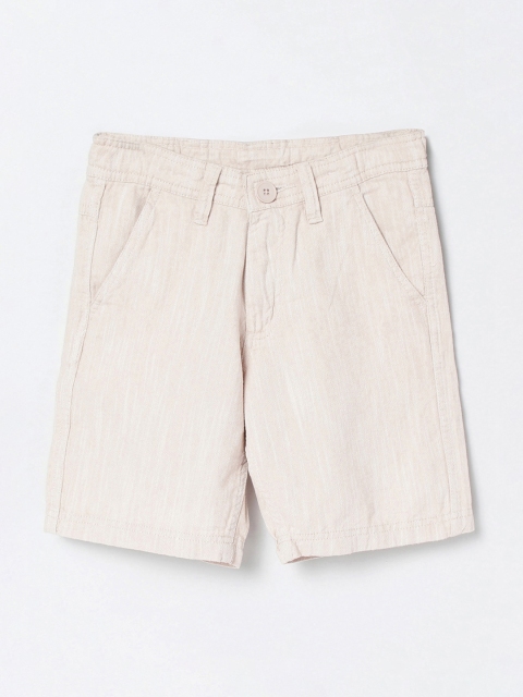 

max Boys Beige Solid Regular Fit Regular Shorts