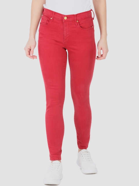

GAP Women Red Slim Fit Mid-Rise Clean Look Stretchable Jeans