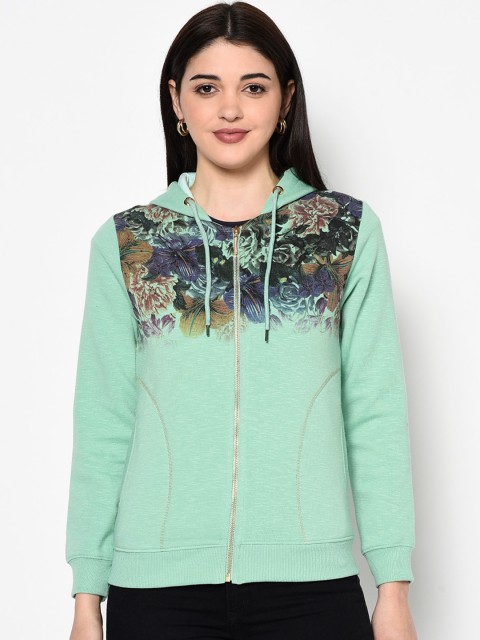 

Miss Grace Women Mint Green Printed Sweatshirt