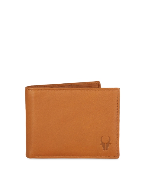 

WildHorn Men Tan Textured Two Fold Wallet