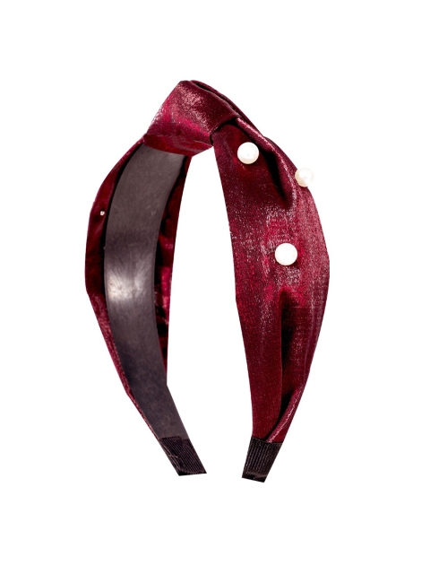 

BuckleUp Red & White Embellished Hairband