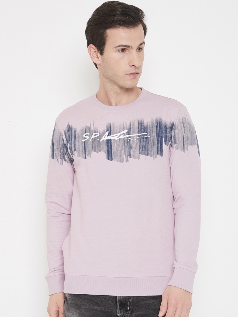 

QUBIC Men Lavender Printed Sweatshirt