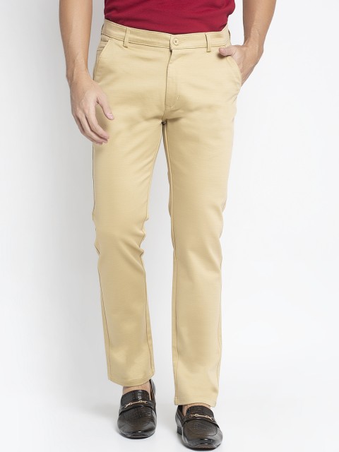 

Rodamo Men Beige Slim Fit Solid Chinos