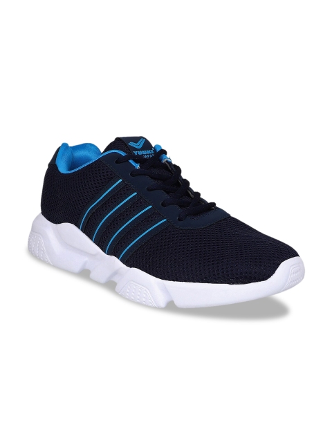 

Yuuki Men Navy Blue Mesh Mid-Top Running Shoes