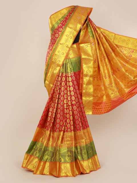 

Pothys Pink Pure Silk Woven Design Kanjeevaram Saree