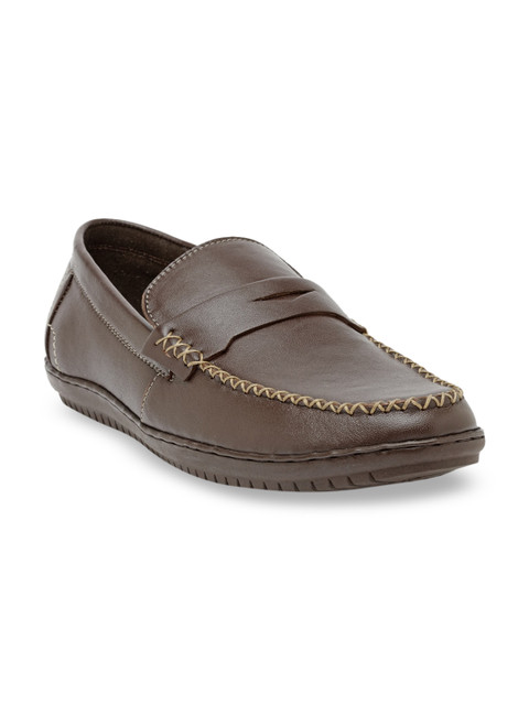 

Teakwood Leathers Men Coffee Brown Solid Leather Formal Loafers