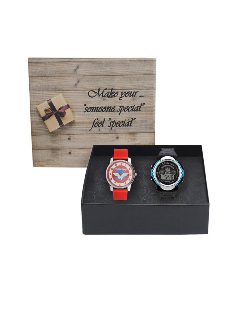

Fantasy World Unisex Kids Set Of 2 Red Analogue & Digital Watch 122-008-RD-YS-02-SBL