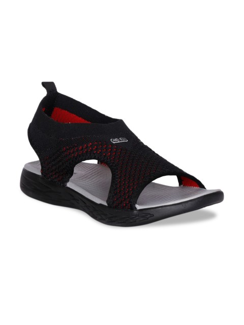 

Columbus Men Black & Red Sports Sandals